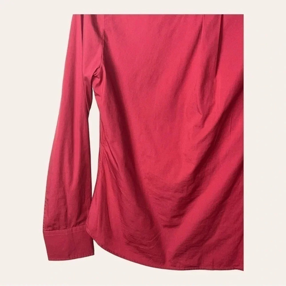 0190W. TALBOTS FULL BUTTON UP TOP COLLAR SIZE 4 DUSTY RED IN COLOR - Picture 11 of 11